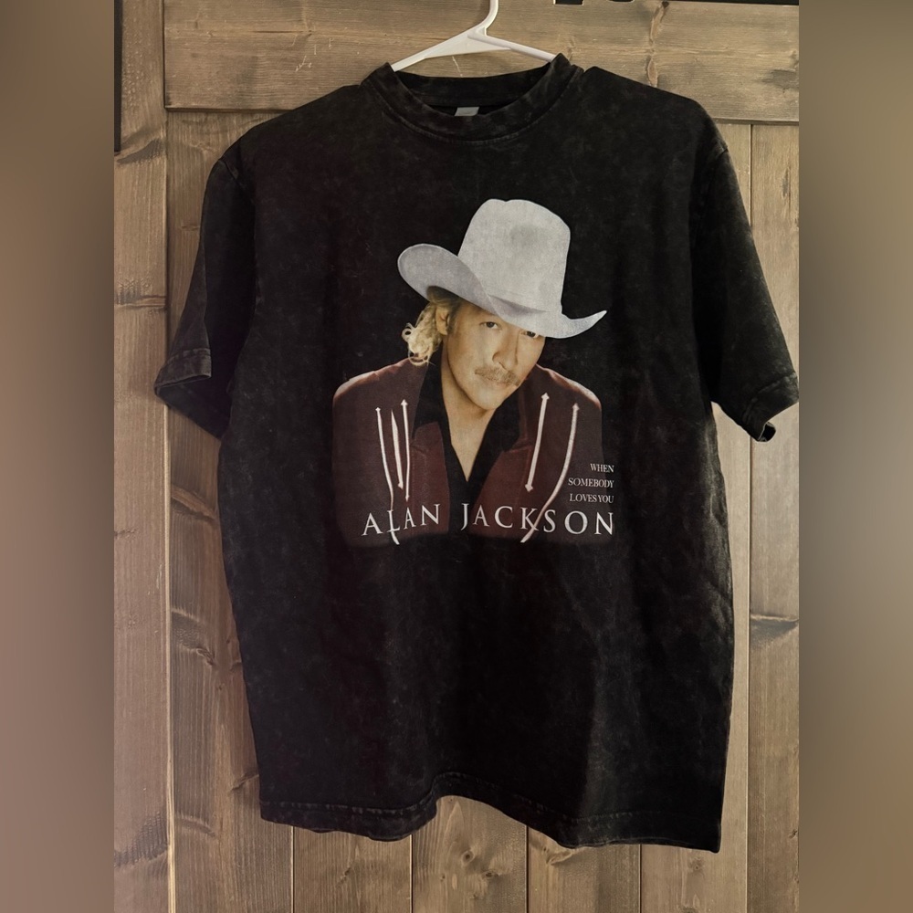 Alan Jackson Black Graphic T-Shirt